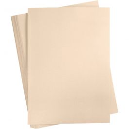 Papier Cartonné, A2, feuille 420x594 mm, 180 gr, beige, 100 flles/ 1 Pq. [HOB-21328]