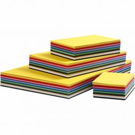 Farbkarton, A2,A3,A4,A5,A6, 180 g, Sortierte Farben, 1800 Bl. sort./ 1 Pck [HOB-21420]