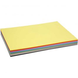 Farbkarton, A2, Blatt 420x594 mm, 180 g, Sortierte Farben, 20 Bl. sort./ 1 Pck [HOB-214220]