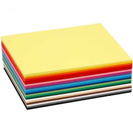 Papier Cartonné Colortime, A6, feuille 105x148 mm, 180 gr, ass. de couleurs, 120 flles ass./ 1 Pq. [HOB-214260]