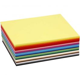 Papier Cartonné Colortime, A6, feuille 105x148 mm, 180 gr, ass. de couleurs, 300 flles ass./ 1 Pq. [HOB-21426]