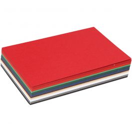 Weihnachts-Karton, A6, Blatt 105x148 mm, 180 g, Sortierte Farben, 120 Bl. sort./ 1 Pck [HOB-214460]