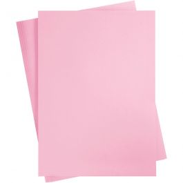 Papier Cartonné, A2, feuille 420x594 mm, 180 gr, rose clair, 10 flles/ 1 Pq. [HOB-21516]