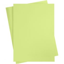 Papier cartonné coloré, vert citron, A2, 420x600 mm, 180 gr, 10 flles/ 1 Pq. [HOB-21522]