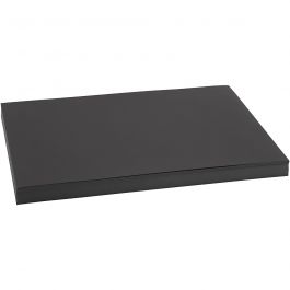 Papier cartonné coloré, A3, feuille 297x420 mm, 200 gr, noir, 100 flles/ 1 Pq. [HOB-21654]