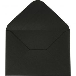 Umschläge, Umschlaggröße 11,5x16 cm, 110 g, Schwarz, 10 Stk/ 1 Pck [HOB-217012]