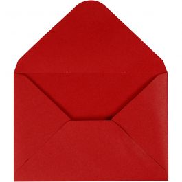 Umschläge, Umschlaggröße 11,5x16 cm, 110 g, Rot, 10 Stk/ 1 Pck [HOB-217013]