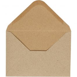 Kuvert, Umschlaggröße 11,5x16 cm, 110 g, Natur, 10Stk/ 1 Pck [HOB-217016]