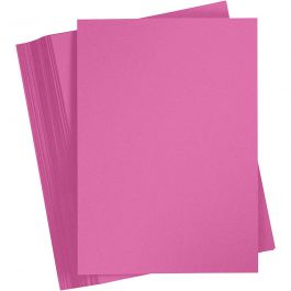 Papier Cartonné, A4, feuille 210x297 mm, 180 gr, rose, 100 flles/ 1 Pq. [HOB-217046]