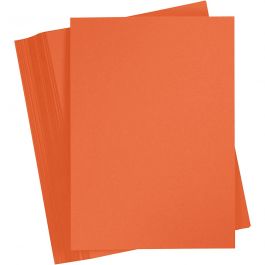 Papier Cartonné, A4, feuille 210x297 mm, 180 gr, orange, 100 flles/ 1 Pq. [HOB-21713]