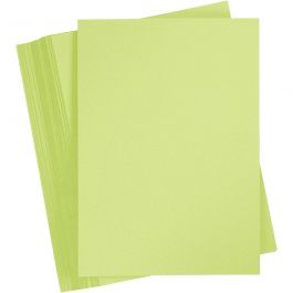 Papier Cartonné, A4, feuille 210x297 mm, 180 gr, vert clair, 100 flles/ 1 Pq. [HOB-21722]