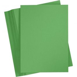 Papier Cartonné, A4, feuille 210x297 mm, 180 gr, vert pré, 100 flles/ 1 Pq. [HOB-21723]