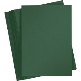 Papier Cartonné, A4, feuille 210x297 mm, 180 gr, vert foncé, 100 flles/ 1 Pq. [HOB-21724]