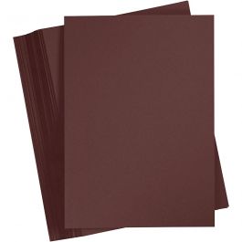 Papier Cartonné, A4, feuille 210x297 mm, 180 gr, brun foncé, 100 flles/ 1 Pq. [HOB-21725]