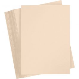 Papier Cartonné, A4, feuille 210x297 mm, 180 gr, beige, 100 flles/ 1 Pq. [HOB-21728]