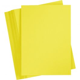Papier cartonné coloré, sun yellow, A6, 105x148 mm, 180 gr, 100 flles/ 1 Pq. [HOB-21812]