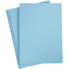 Papier cartonné, A4, feuille 210x297 mm, 220 gr, bleu clair, 10 pièces/ 1 Pq. [HOB-219018]