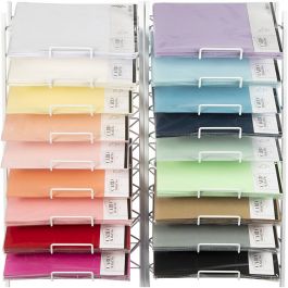 Papier cartonné, A4, feuille 210x297 mm, 210+220 gr, ass. de couleurs, 18x10 Pq./ 1 Pq. [HOB-219024]