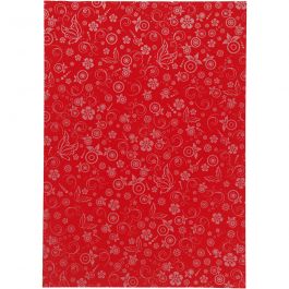 Papier, A4, feuille 210x297 mm, 80 gr, rouge, 20 flles/ 1 Pq. [HOB-221003]