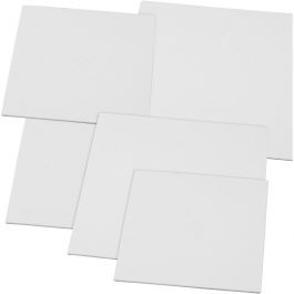 Panneau en toile, dim. 15x15+20x20 cm, ép. 3 mm, 280 gr, blanc, 80 pièces/ 1 Pq. [HOB-225039]