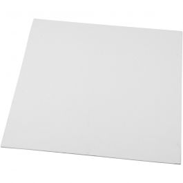 Panneau en toile, dim. 30x30 cm, ép. 3 mm, 280 gr, blanc, 1 pièce [HOB-225100]