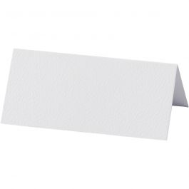 Tischkarten, Größe 9x4 cm, 220 g, Weiß, 20 Stk/ 1 Pck [HOB-228711]