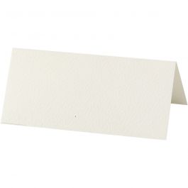 Tischkarten, Größe 9x4 cm, 220 g, Naturweiß, 20Stk/ 1 Pck [HOB-228722]