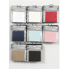 Tischkarten, Größe 9x4 cm, 220 g, Sortierte Farben, 8x10 Pck/ 1 Pck [HOB-228723]
