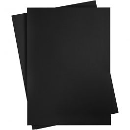 Papier Cartonné, feuille 50x70 cm, 270 gr, noir, 10 flles/ 1 Pq. [HOB-22927]