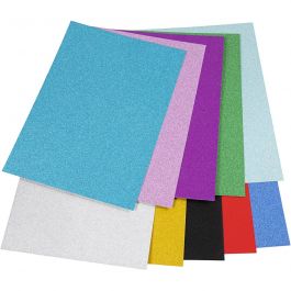 Kartonblätter mit Glitter, A4, 250 g, 50 Bl./ 1 Pck [HOB-230460]