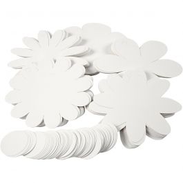 Fleurs, d 20 cm, 400 gr, blanc, 5x20 pièces/ 1 Pq. [HOB-23313]