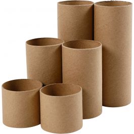 Papprollen, L 4,7+9,3+14 cm, D 5 cm, 6 Stk/ 1 Pck [HOB-233322]
