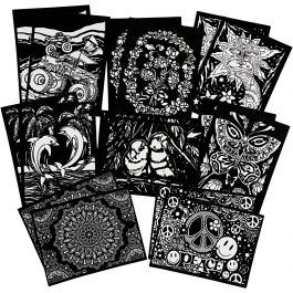 Veloursbilder, Größe 25x19 cm, 16 Stk/ 1 Pck [HOB-23351]