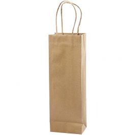 Papiertüten, H 36 cm, B 13x8 cm, 125 g, Braun, 10 Stk/ 1 Pck [HOB-23370]