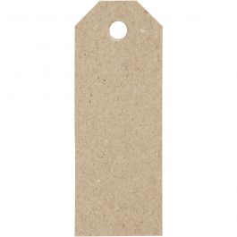 Étiquettes en carton, dim. 3x8 cm, 220 gr, naturel, 20 pièces/ 1 Pq. [HOB-234016]