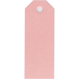 Étiquettes en carton, dim. 3x8 cm, 220 gr, rose clair, 20 pièces/ 1 Pq. [HOB-234019]