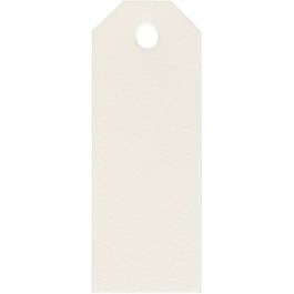 Étiquettes en carton, dim. 3x8 cm, 220 gr, blanc cassé, 20 pièces/ 1 Pq. [HOB-234022]