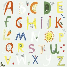 Serviettes de table, L'alphabet, dim. 33x33 cm, 20 pièces/ 1 Pq. [HOB-234722]