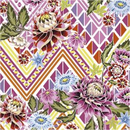 Serviettes de table, fleurs, dim. 33x33 cm, 20 pièces/ 1 Pq. [HOB-234734]
