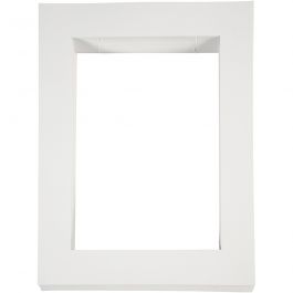 Passepartout-Rahmen, A4, Größe 28,5x37 cm, 500 g, Weiß, 100 Stk/ 1 Pck [HOB-23596]