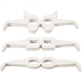 Lunettes, H : 4,5-10 cm, L : 32 cm, blanc, 160 pièces/ 1 Pq. [HOB-23869]