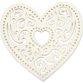 Filigranes Motiv, B 7,5 cm, 250 g, Weiß, 18 Stk/ 1 Pck [HOB-23903]