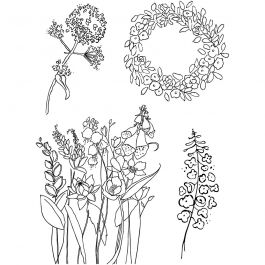 Tampons transparents, printemps, feuille 11x15,5 cm, 1 flles [HOB-240012]
