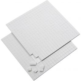 3D-Klebepads, Größe 5x5 mm, Dicke 2 mm, Weiß, 2x400 Stck., 2 Bl./ 1 Pck [HOB-24639]