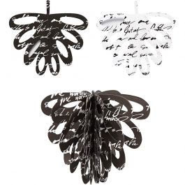 Cônes en papier, H : 6,8 cm, 120 gr, 6 pièces/ 1 Pq. [HOB-25231]