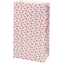 Papiertüten, Trompete, H 21 cm, Größe 6x12 cm, 80 g, Rot, Weiß, 8 Stk/ 1 Pck [HOB-25352]
