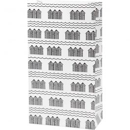 Papiertüten, H 21 cm, Größe 6x12 cm, 80 g, Schwarz, Weiß, 10 Stk/ 1 Pck [HOB-25363]