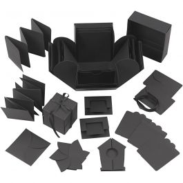 Explosion Box, Größe 7x7x7,5+12x12x12 cm, Schwarz, 1 Stk [HOB-25378]