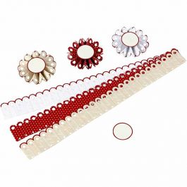 Rosettes, d 8 cm, 160 gr, 6 pièces/ 1 Pq. [HOB-25679]
