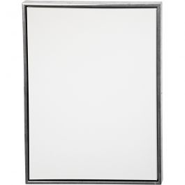 Leinwand mit Holzrahmen, Größe 60x80 cm, 360 g, Antiksilber, Weiß, 1 Stk [HOB-25763]